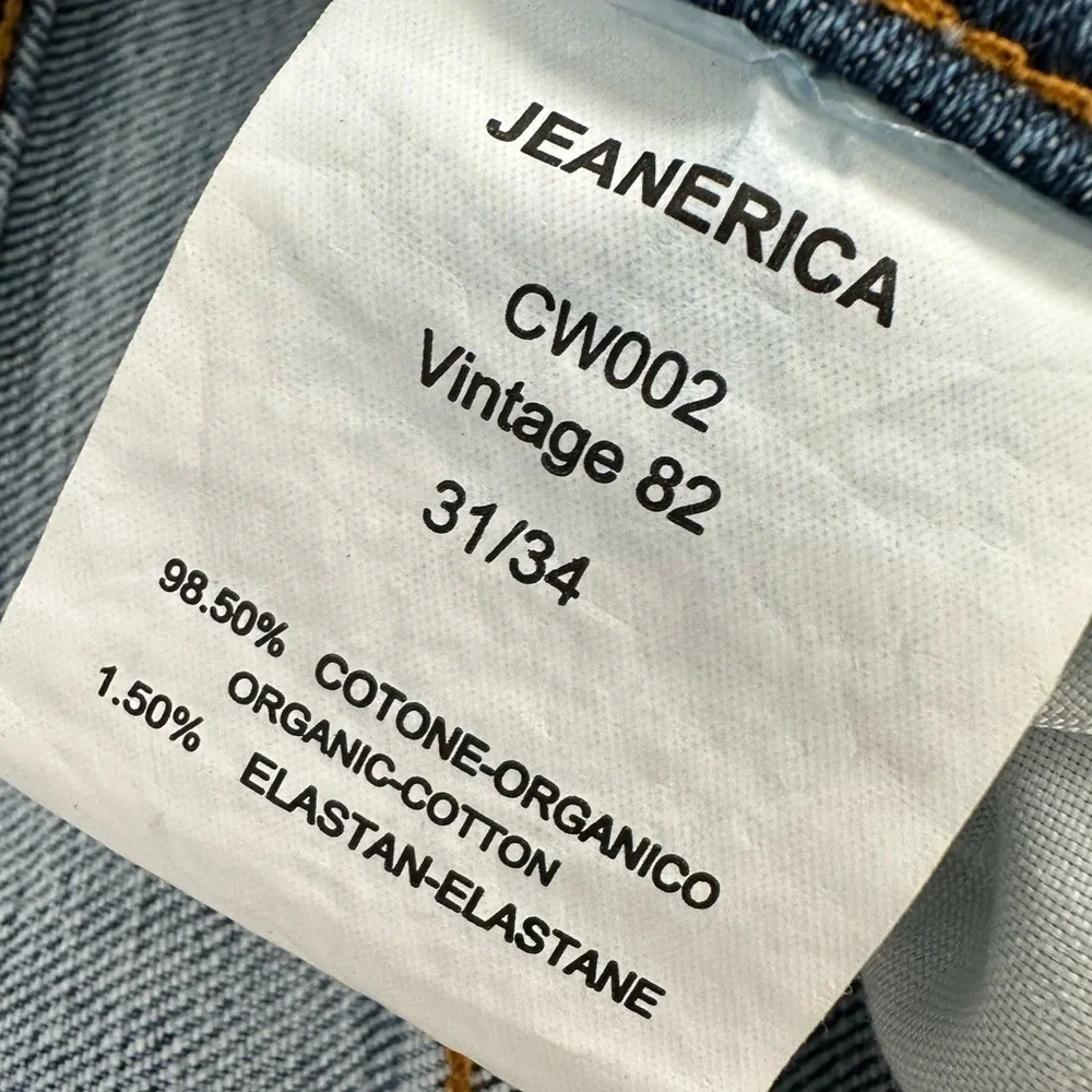 Jeanerica Casual Jeans Vintage 82 Light Blue Wash 31/34 CW002 - Picture 6 of 13